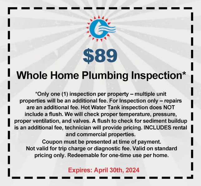 plumbing inspection Coupon